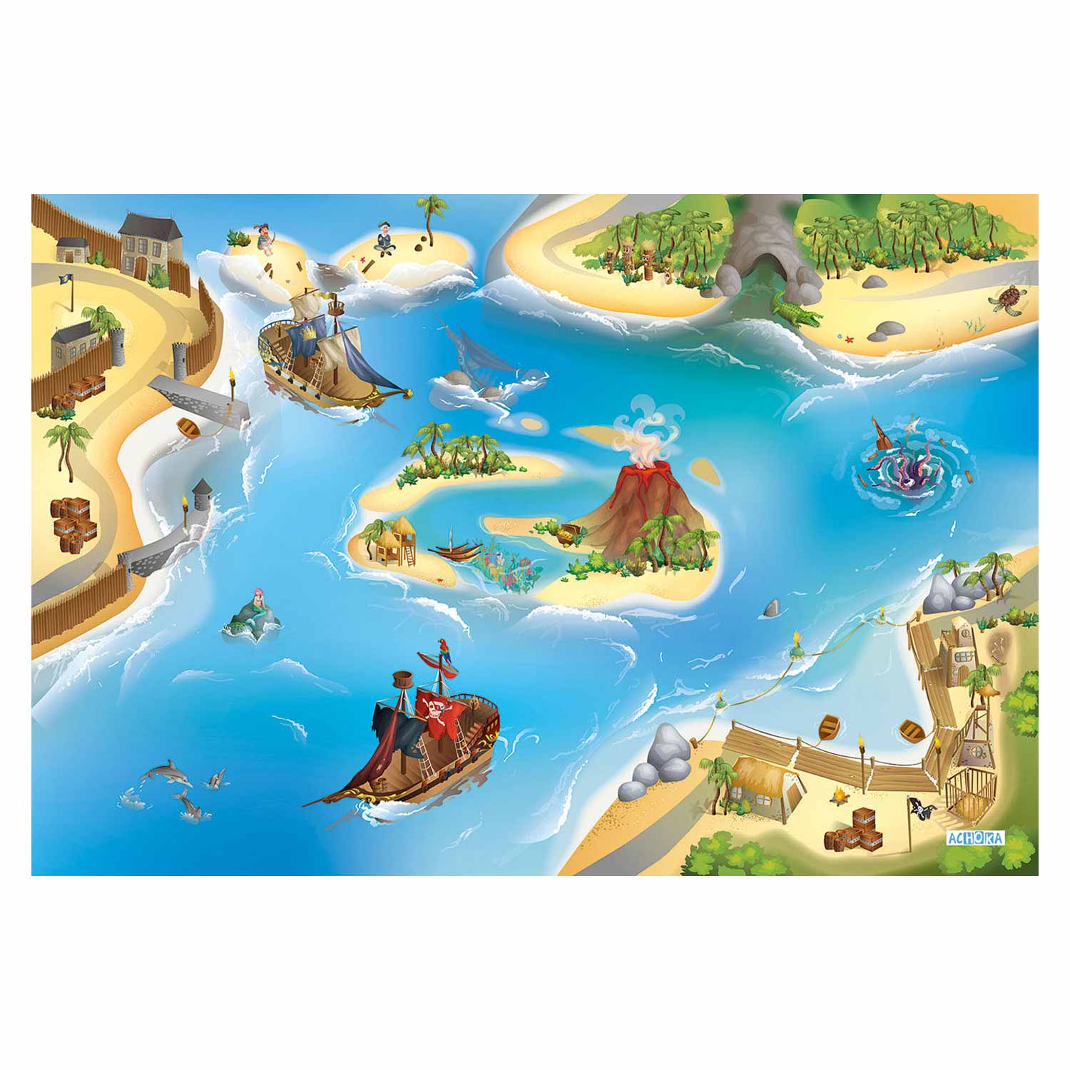 Achoka spielen Teppichpirat, 100x150 cm