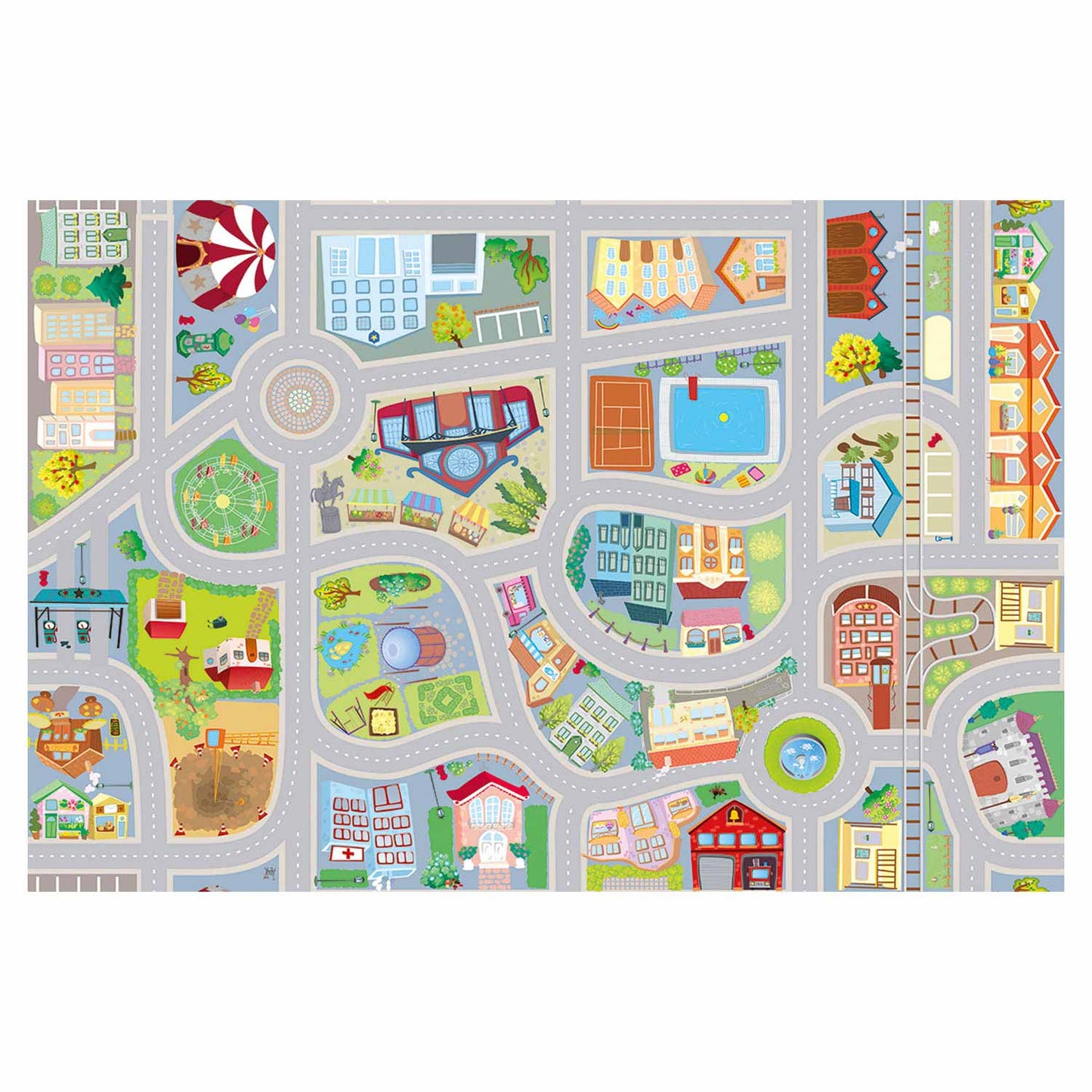 Spielmatte City Roll Over Junior 100 x 150 cm PVC