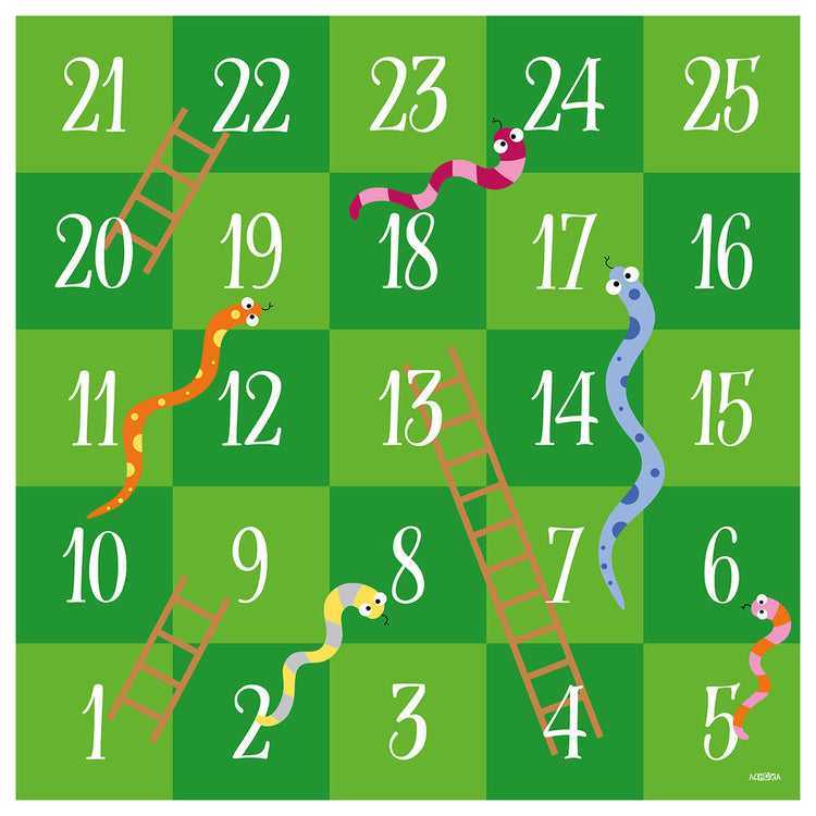 Achoka spielen Rugschlangen und Leitern, 200x200 cm