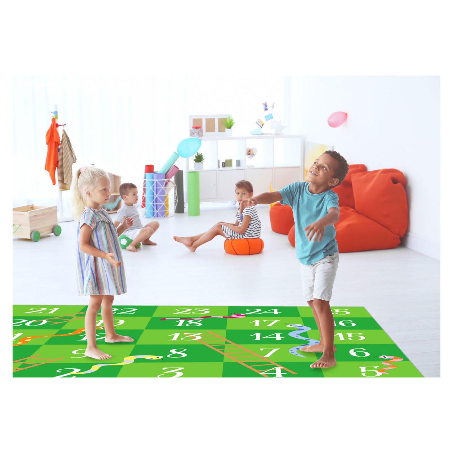 Achoka spielen Rugschlangen und Leitern, 200x200 cm