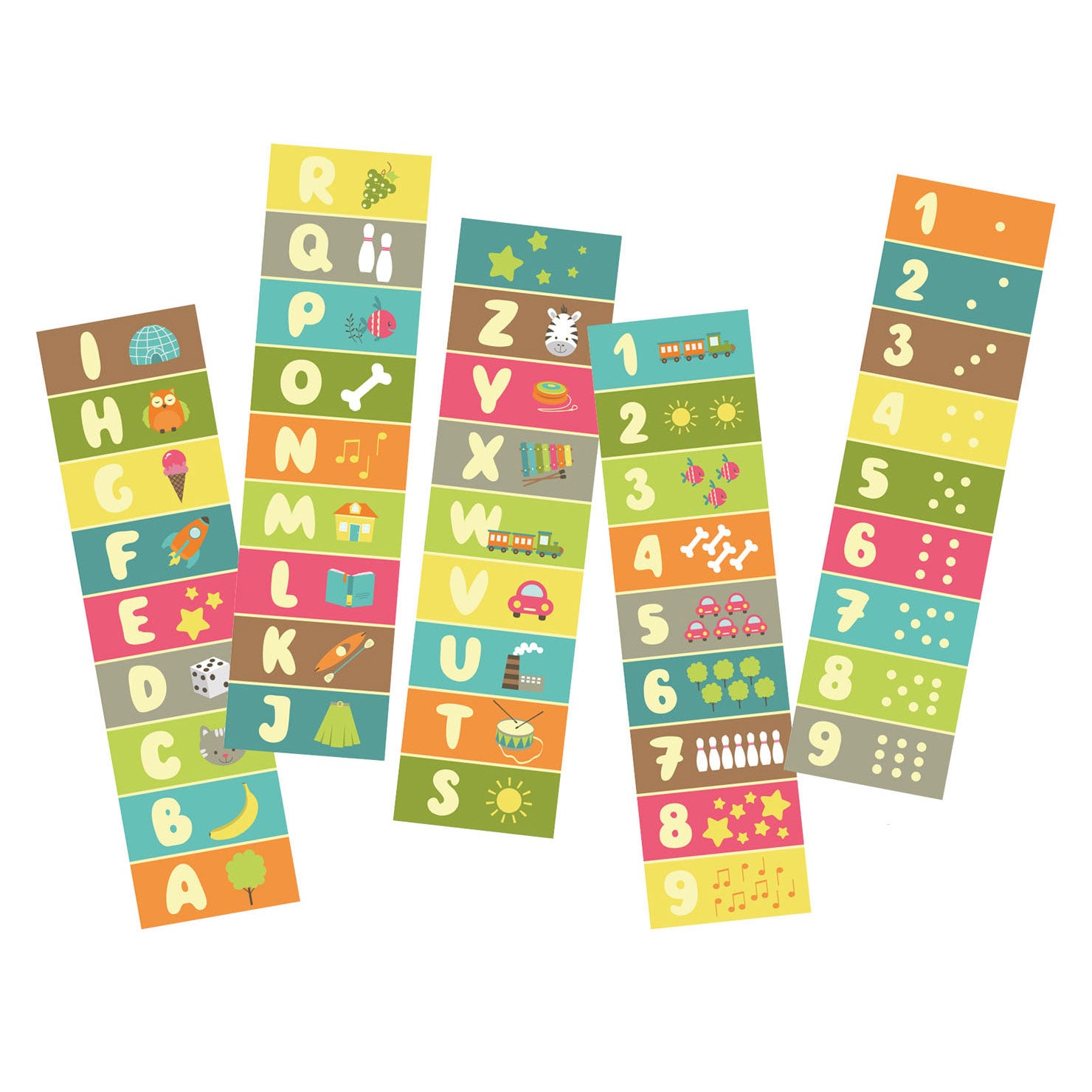 Achoka Play Dress Letters und Nummern 40x150 cm, 5 -Set von 5