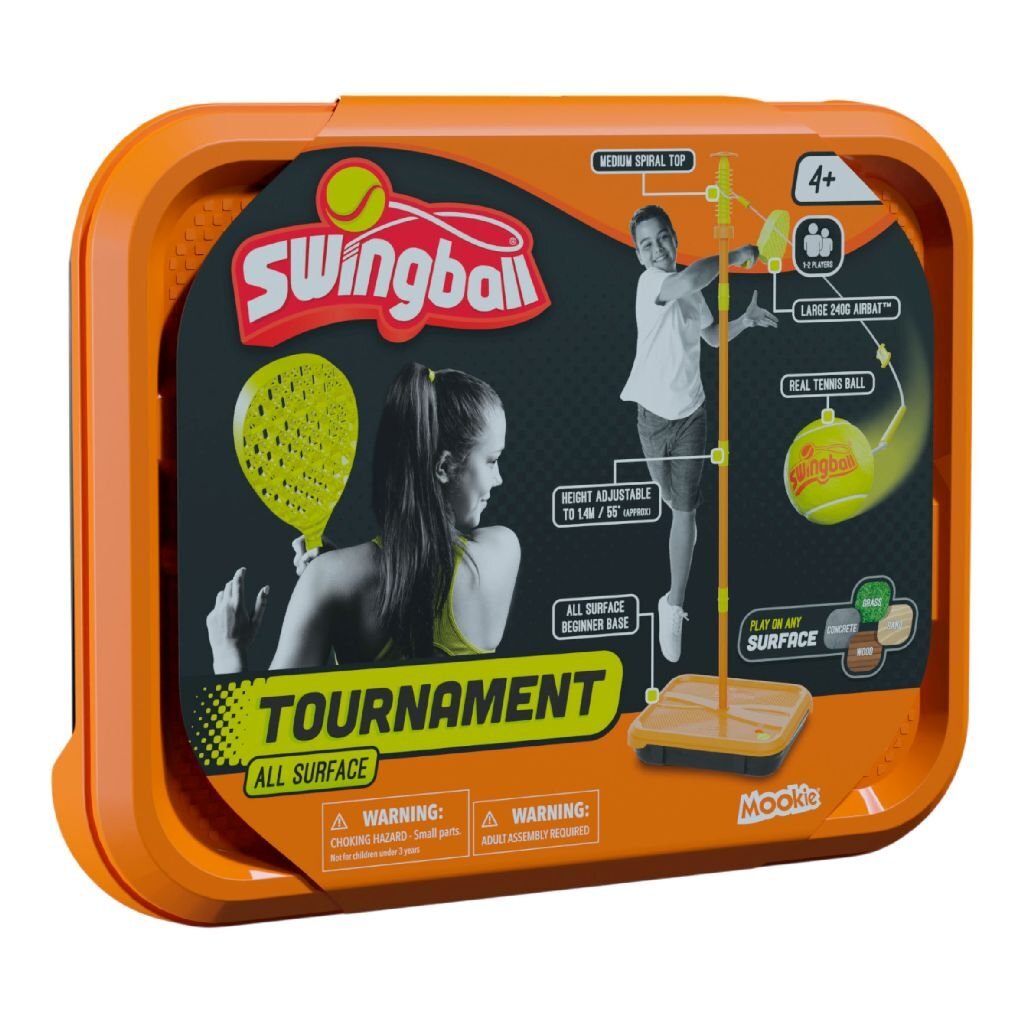 Swingball -Turnier -Tennispol mit allen Oberflächen Basic Orange Gelb
