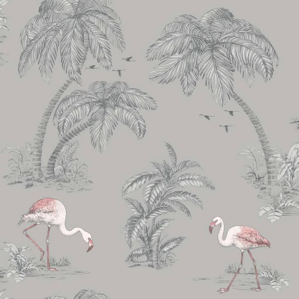 Niederländische Wandverkleidung Niederländische Wandverkauftapete Flamingo Gray
