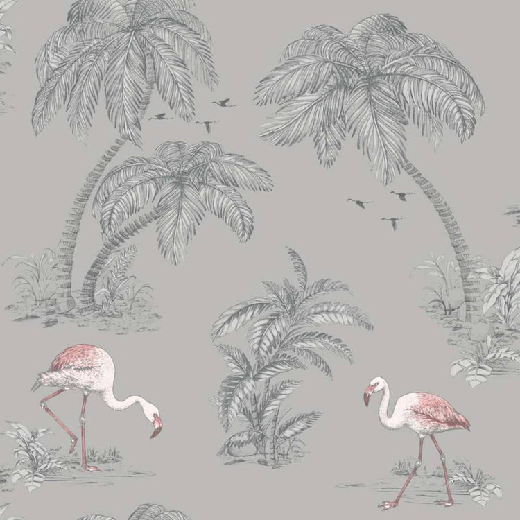 Niederländische Wandverkleidung Niederländische Wandverkauftapete Flamingo Gray