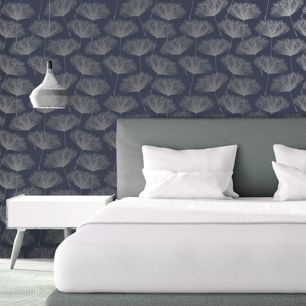 Niederländische Wandverkleidung Niederländische Wandverkauftapete Fleur MarineBlauw und Gray
