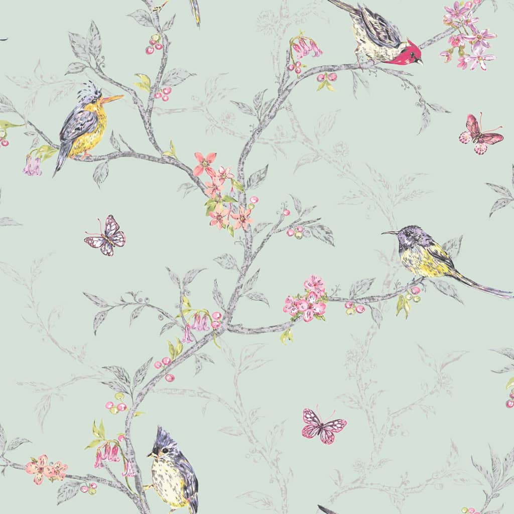 Niederländische Wandverkleidung niederländische Wandverkleidung Wallpaper Phoebe Mint -gelenkt