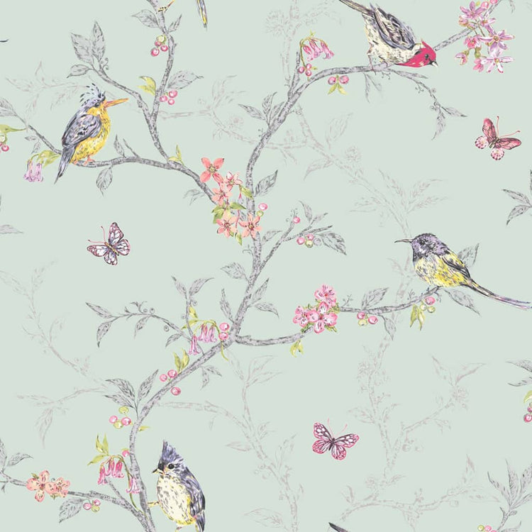 Niederländische Wandverkleidung niederländische Wandverkleidung Wallpaper Phoebe Mint -gelenkt