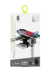 Knochensammlung Universal Telefonhalter Bike Krawatte Pro4 + Riemen schwarz - afbeelding 3