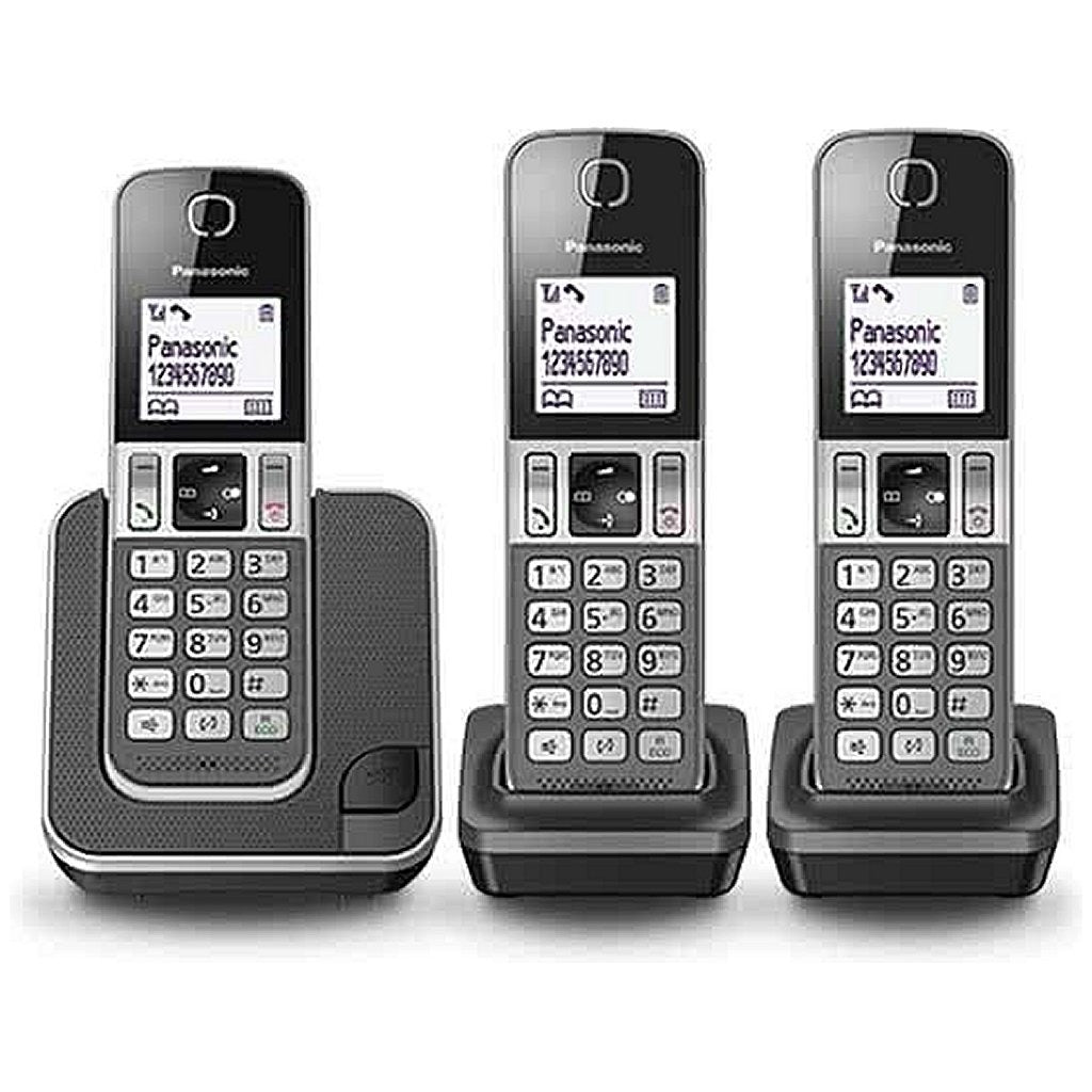 Panasonic KX-TGD313NLG Fixedelefone 3 Teile schwarz Silber