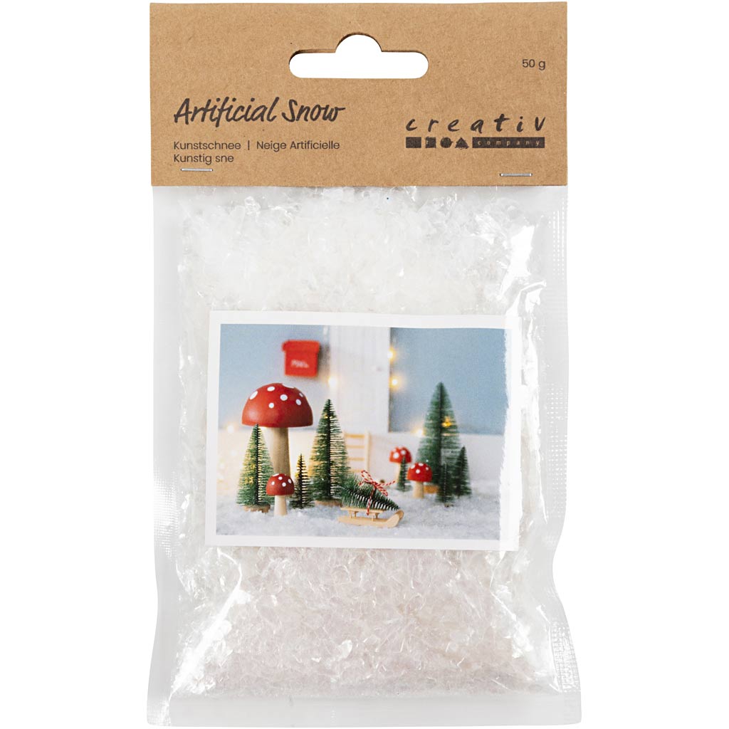 Creativ Company Kunstschnee, weißer Glitzer, 50 gr 1 Beutel