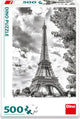 Dinotoys Dino Puzzle Schwarz-weißer Eiffelturm Paris- 500 Stück