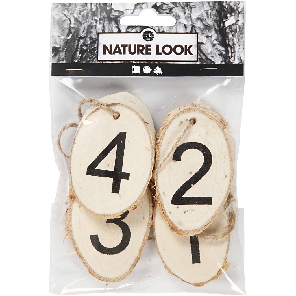 Creativ Company Holzscheiben mit Adventsfiguren, 4 Stück, 1 Box