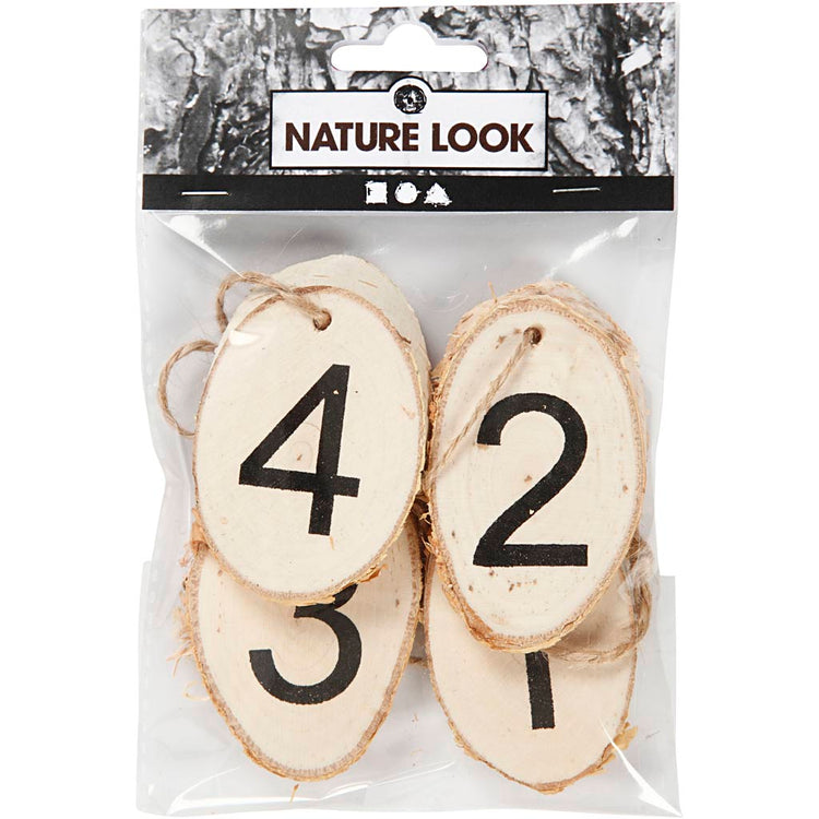 Creativ Company Holzscheiben mit Adventsfiguren, 4 Stück, 1 Box