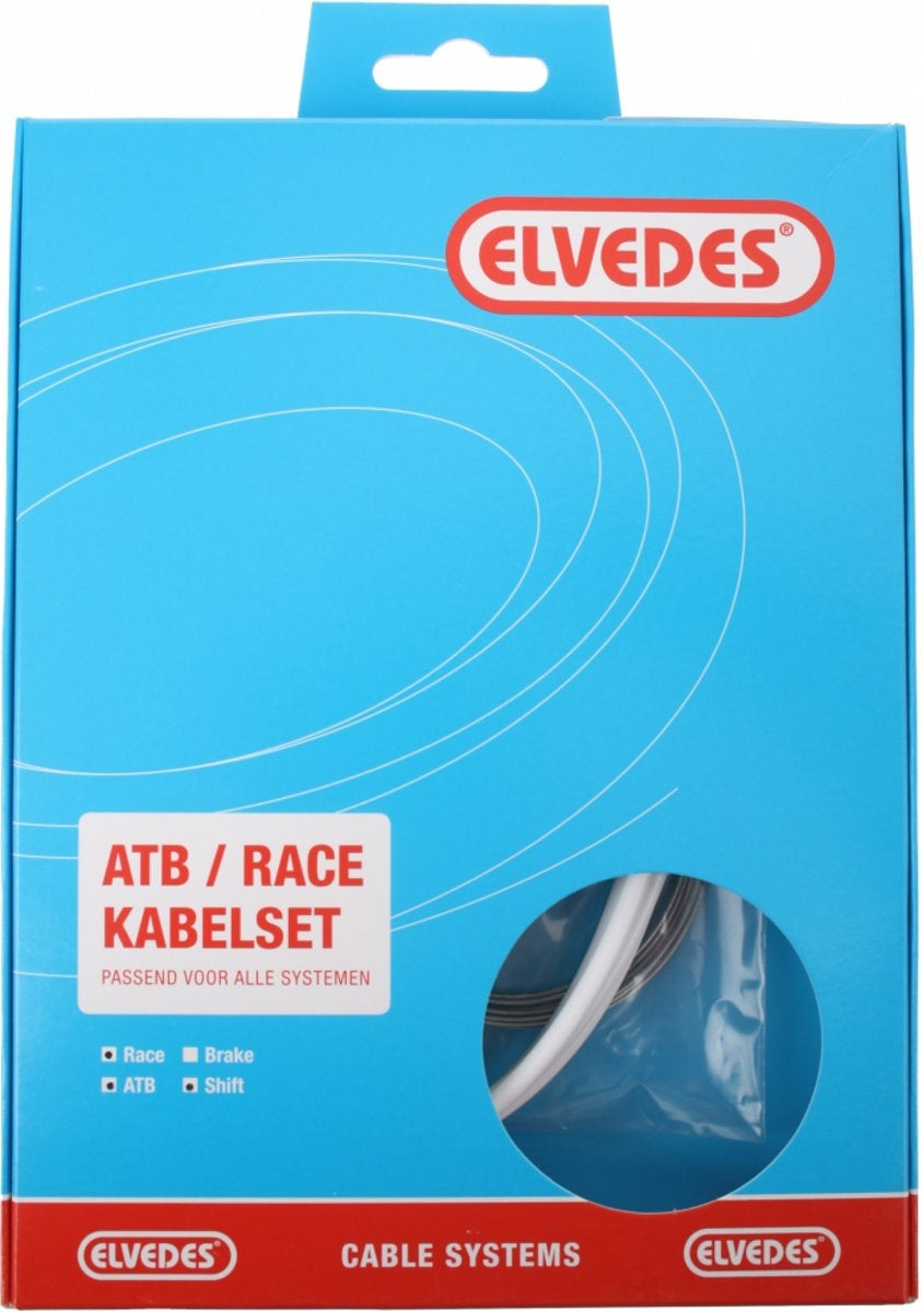 Schaltkabelsatz Elvedes ATB Race komplett - weiß (im Karton)