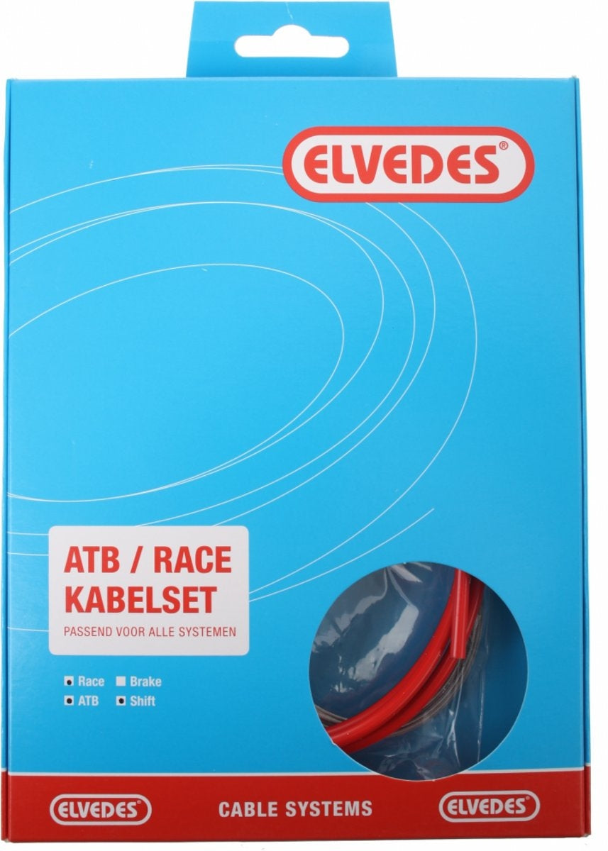 Schaltkabelsatz Elvedes ATB Race komplett - rot (im Karton)