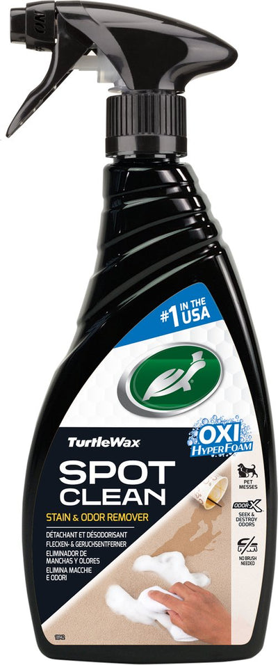 Turtle Wax Spot Clean – entfernt Flecken und Gerüche in Sekunden – frischt Teppichtextilien auf – entfernt hartnäckigste Flecken ohne Bürste – frei von Treibmitteln – hinterlässt einen frischen Duft – 500 ml