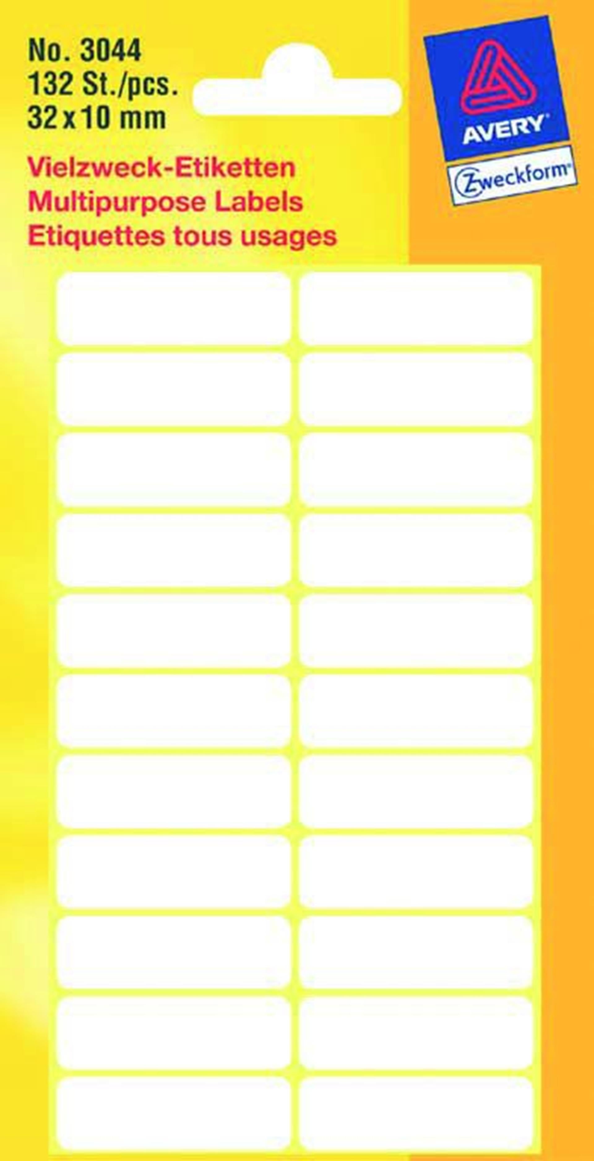 Kangaro-Etikett weiß 32x10mm 10er Pack à 10 Stück