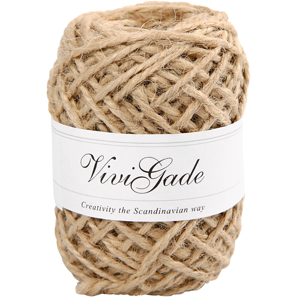 Vivi Gade Naturhanf, Stärke 1-2 mm, natur, 30 m 1 Rolle