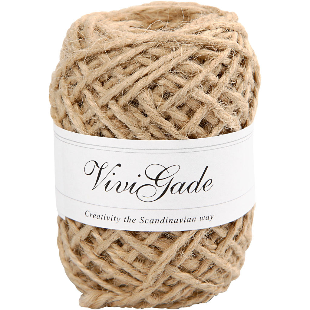 Vivi Gade Naturhanf, Stärke 1-2 mm, natur, 30 m 1 Rolle