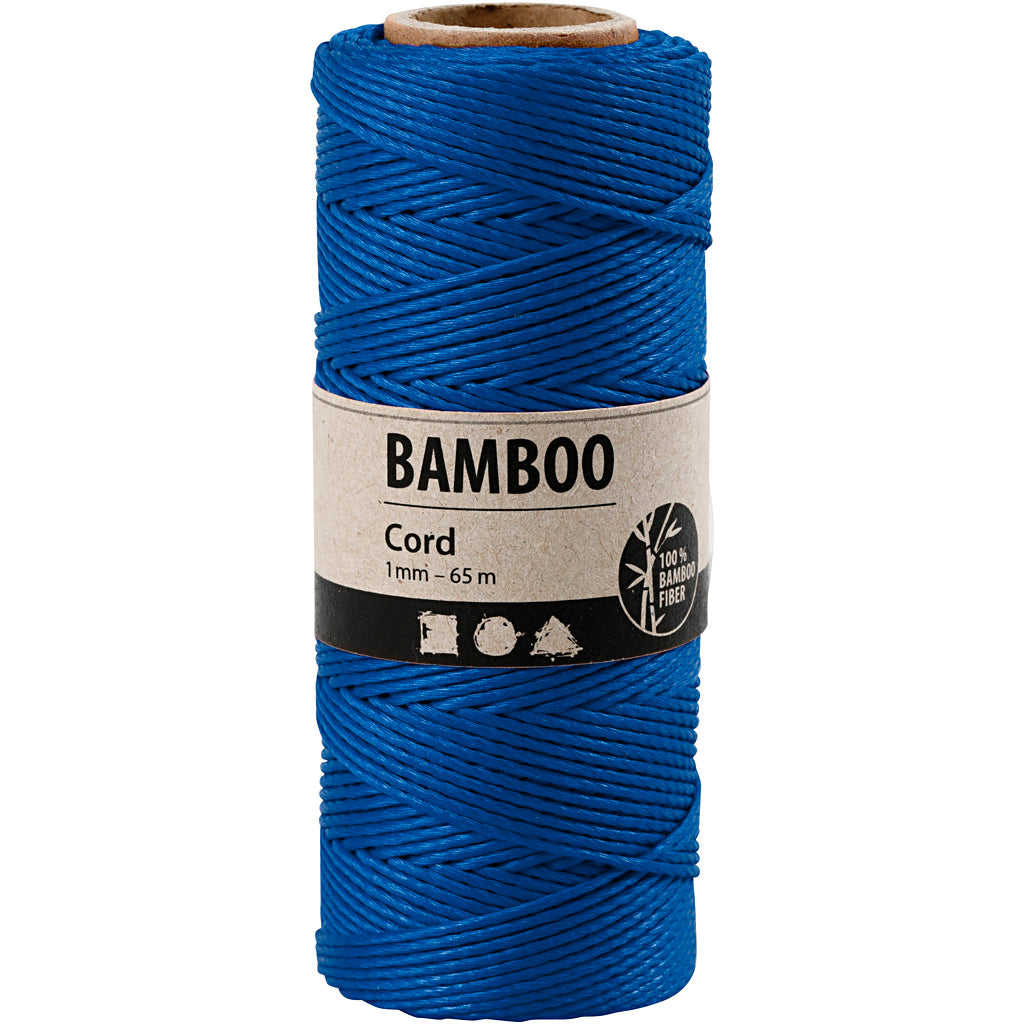 Creativ Company Bambusschnur, Stärke 1 mm, blau, 65 m 1 Rolle