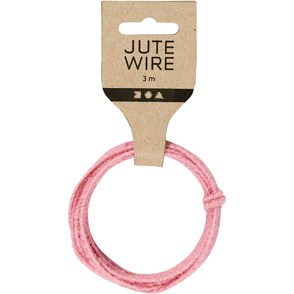 Creativ Company Juteschnur, Stärke 2-4 mm, rosa, 3 m 1 Karton