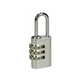Yale 1065213 – Vorhängeschloss 20 mm Aluminium, silberfarben, Standard | 3 Stück