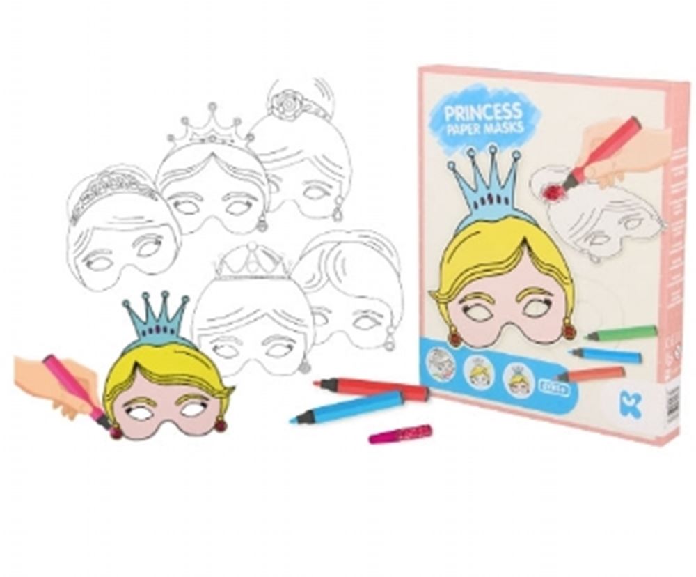 Prinzessinnen-Papiermasken herstellen.