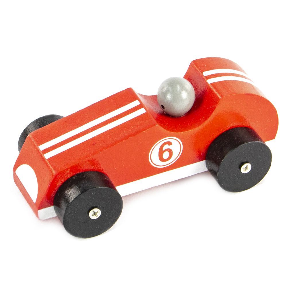 Retro-Rennwagen aus Holz. fsc. 8 Stück. 3+