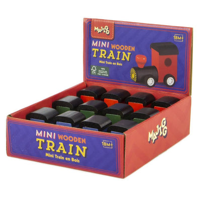 Mini-Eisenbahn aus Holz. fsc. 12 Stück. 3 Achsen 3+