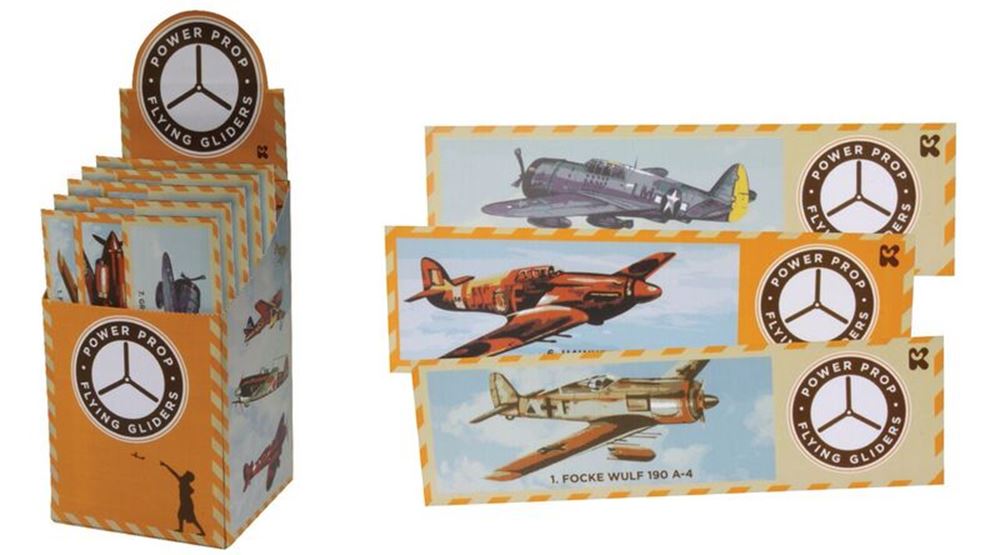 Schaumstoffflugzeuge, 12 sort. 24 cm. 3+