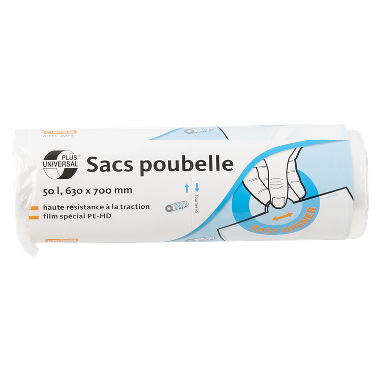 Deiss 1069645 - Müllsäcke transparent. 50l 50 Stück | 10 Stück