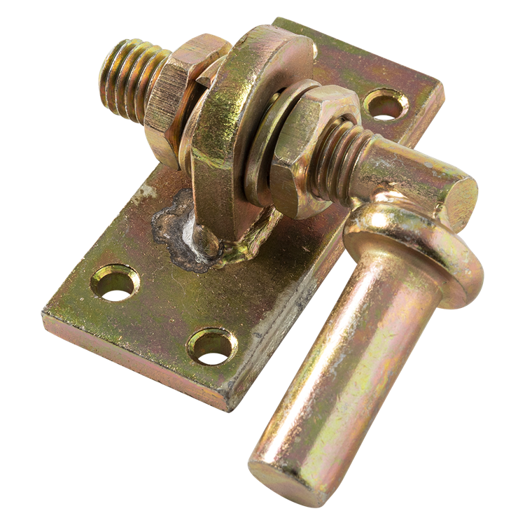 Mack 1069061 - Befestigungshaken gelb verzinkt verstellbar 18 mm | 8 Stück