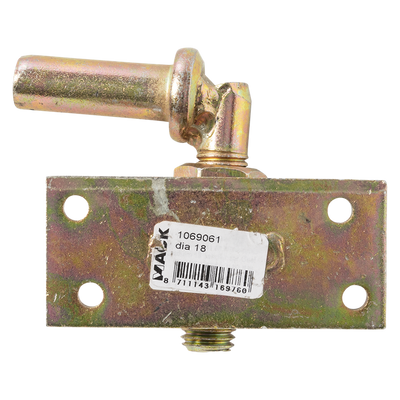 Mack 1069061 - Befestigungshaken gelb verzinkt verstellbar 18 mm | 8 Stück
