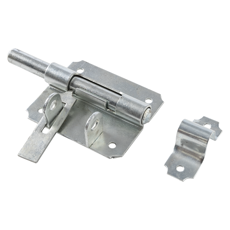 Mack 1069112 - Vorhängeschlossfalle blau verzinkt 80 mm | 5 Stück