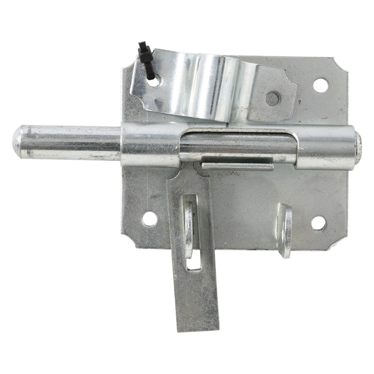 Mack 1069112 - Vorhängeschlossfalle blau verzinkt 80 mm | 5 Stück