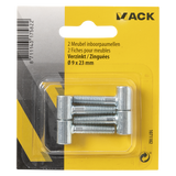 Mack 1071182 - 2 Möbelscharniere verzinkt ø 9 x 23 mm | 5 Stück - afbeelding 2