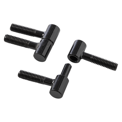 Mack 1071183 - 2 Möbelscharniere gelocht schwarz ø 9 x 23 mm | 5 Stück