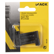 Mack 1071183 - 2 Möbelscharniere gelocht schwarz ø 9 x 23 mm | 5 Stück - afbeelding 2