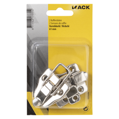Mack 1071221 - Kofferschloss vernickelt 61 mm | 5 Stück