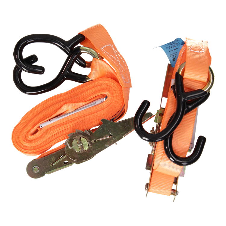 Mack 1072109 – 2 Spanngurte PE, Ratschenspanner 25 mm – 6 m, max. 500 kg, 2 Tage, S-Haken | 5 Stück
