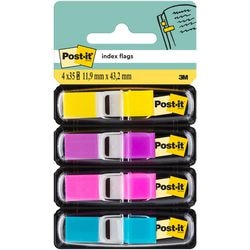 Index Mini Post-it 12,7x43,7mm Gelb, Lila, Rosa, Türkis 140 Stück