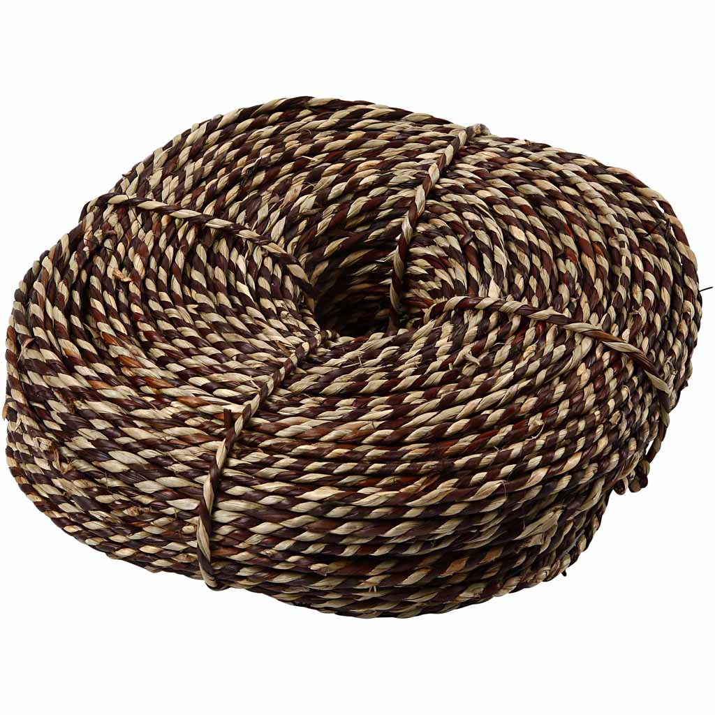 Creativ Company Seegras, Stärke 3,5-4 mm, ca. 80 m, braun, 500 g 1 Knäuel