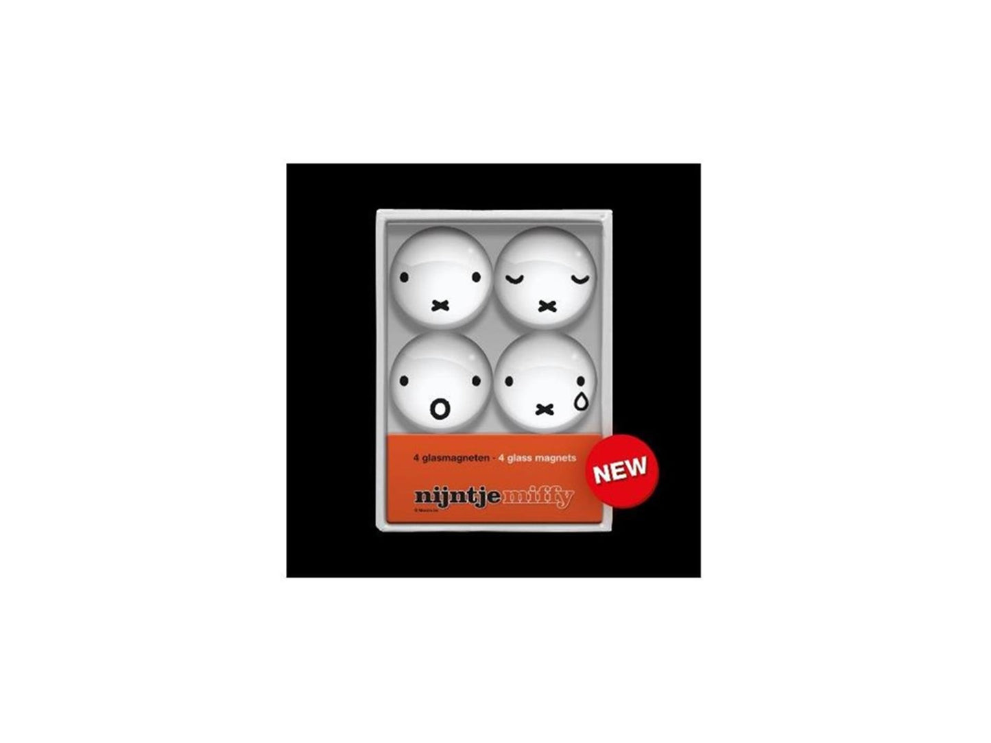 Miffy's Face Glasmagnete, Box mit 4 Stück