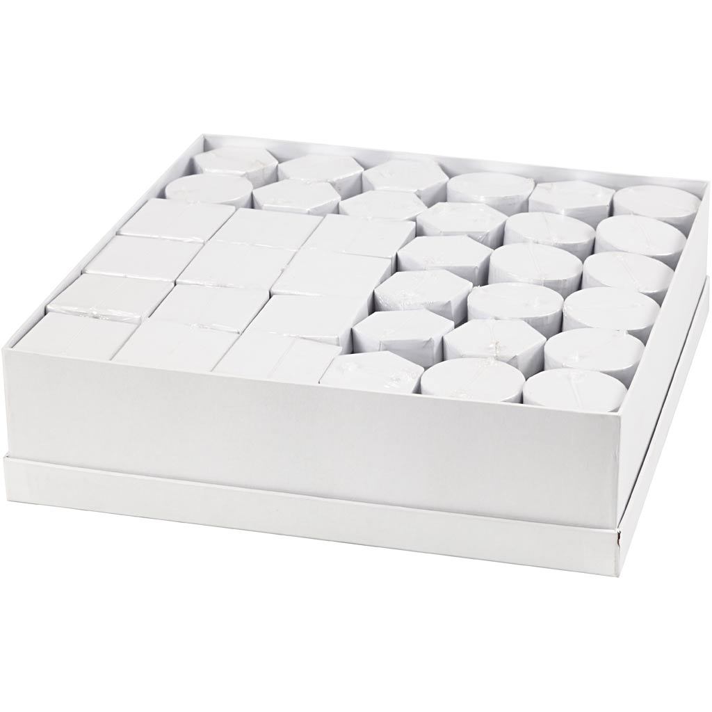 Creativ Firmenboxen, H: 7+9 cm, Maße 4,5+6 cm, weiß, 36er Set 1 Box