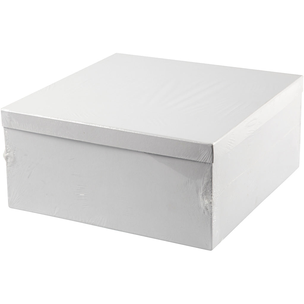Creativ Firmenboxen im Displaykarton, H: 5 cm, T 10-12 cm, weiß, 27 Stück 1 Box