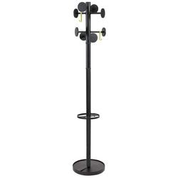 Garderobenständer pmstan3m alba 8 Haken runder Sockel 175cmx37cm schwarz
