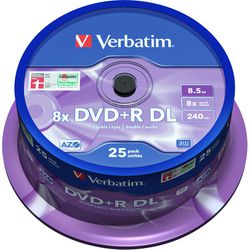 DVD+R Spindel 8,5GB wörtlich 8x 25 Stück