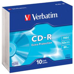 CD-R Slim Wrap 700 MB wörtlich 52x 80 Min. 10 Stück