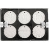 Creativ Company Ornamente zum Aufhängen, Größe 7x7 cm, Stärke 0,6 cm, weiß, 6 Stück 1 Box