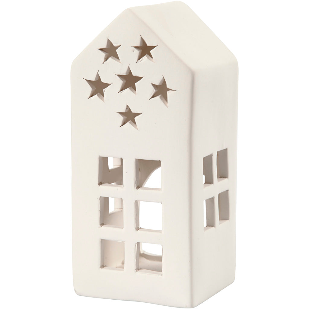 Creativ Company Teelichthalter, H: 16 cm, Maße 7x7 cm, weiß, 8 Stück 1 Box